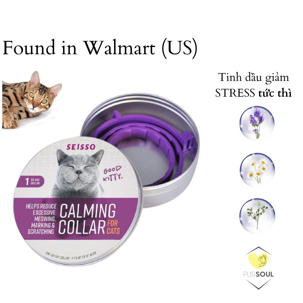 PusSoul vong co giam cang thang cho meo Calm collar cover
